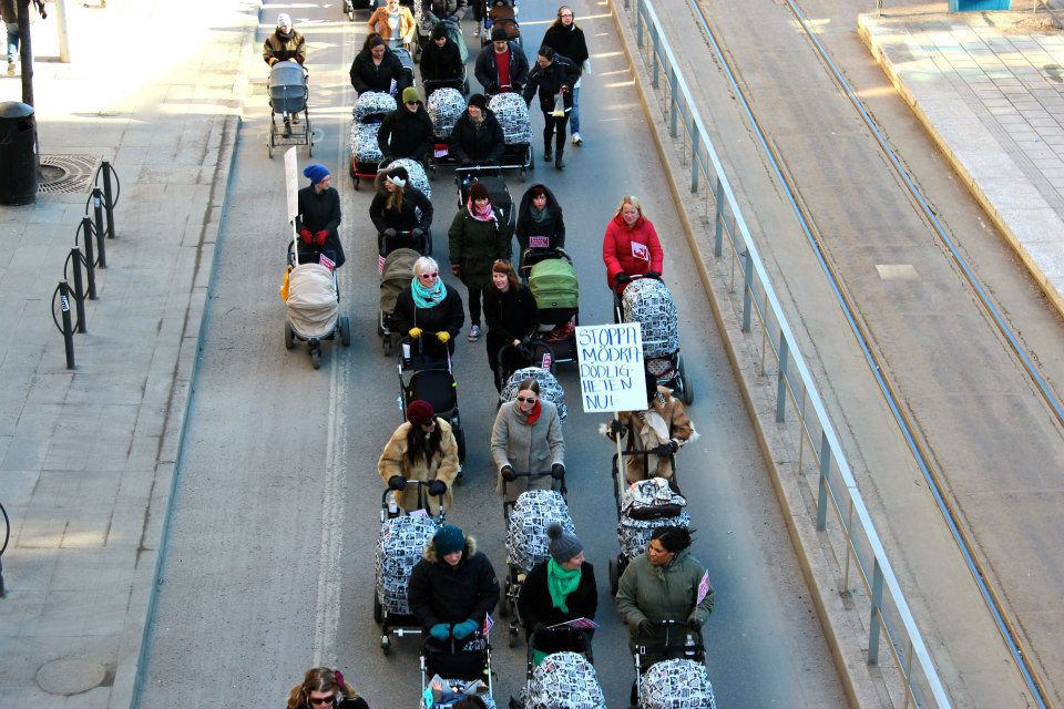 Barnvagnsmarschen i Stockholm 2013. Foto: Ulrika Hammar