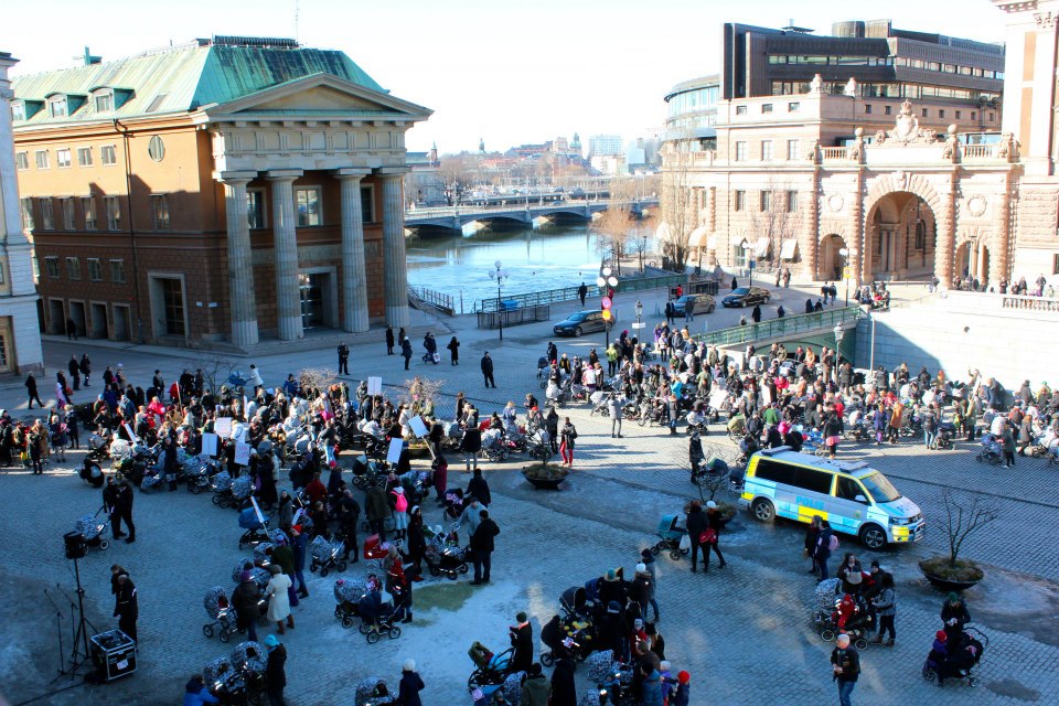 Barnvagnsmarschen i Stockholm 2013. Foto: Ulrika Hammar